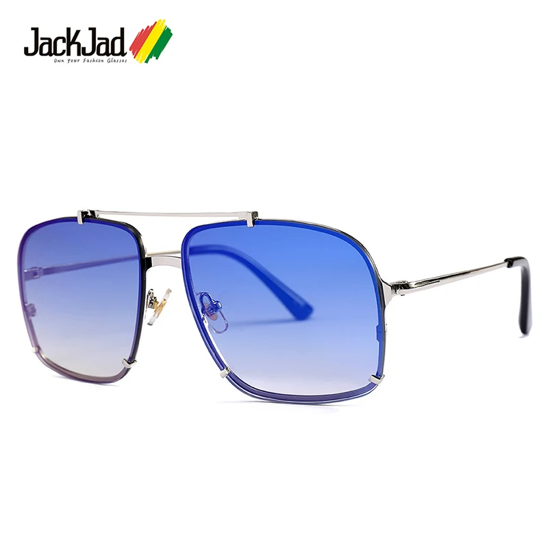 

JackJad 2019 Fashion Modern Men Square Aviation Style Sunglasses Cool Metal Spikes Brand Design Sun Glasses Oculos De Sol 25027