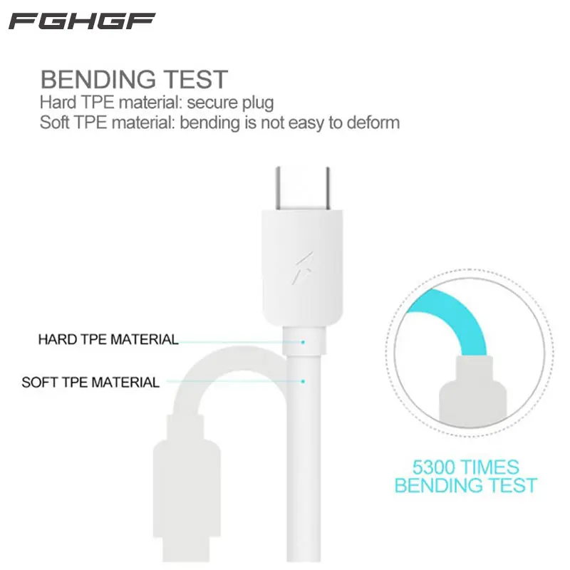 

FGHGF XC03 Type-C USB Charging Data Cables 100cm Data Cables Digital Charging Line 2A Quick Charge Data Transmission Combos