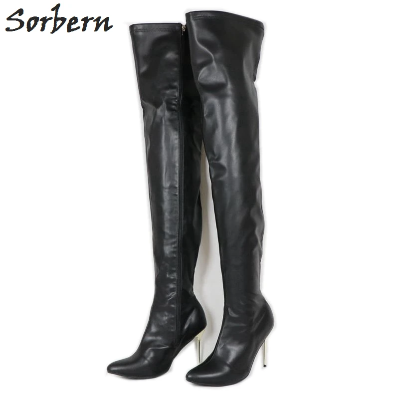 

Sorbern Over Knee Length Women Boots Thin High Heels Boots Pointed Toe Botines Mujer 2019 Custom Color Womans Shoes Boots