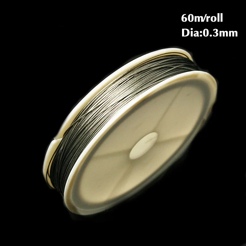 

Latest Designed Approx 60m/lot 0.3mm Qualities of Steel wire Cord Kit Accessories DIY Toys Jeweley making FXA011-69