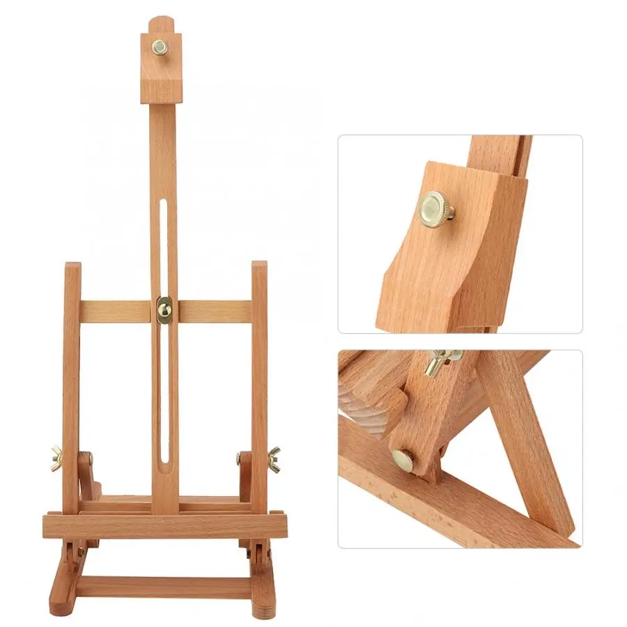 Painting Stand Paint Stand Small Wooden Adjustable Tabletop H-Frame Easel Studio Artist Display Stand Drawing Board Picture