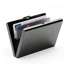 Держатель кредитной карты бумажник Для мужчин Нержавеющая сталь чехол для банковских карт Водонепроницаемый блокировки радиочастотной идентификации, крышка BS88