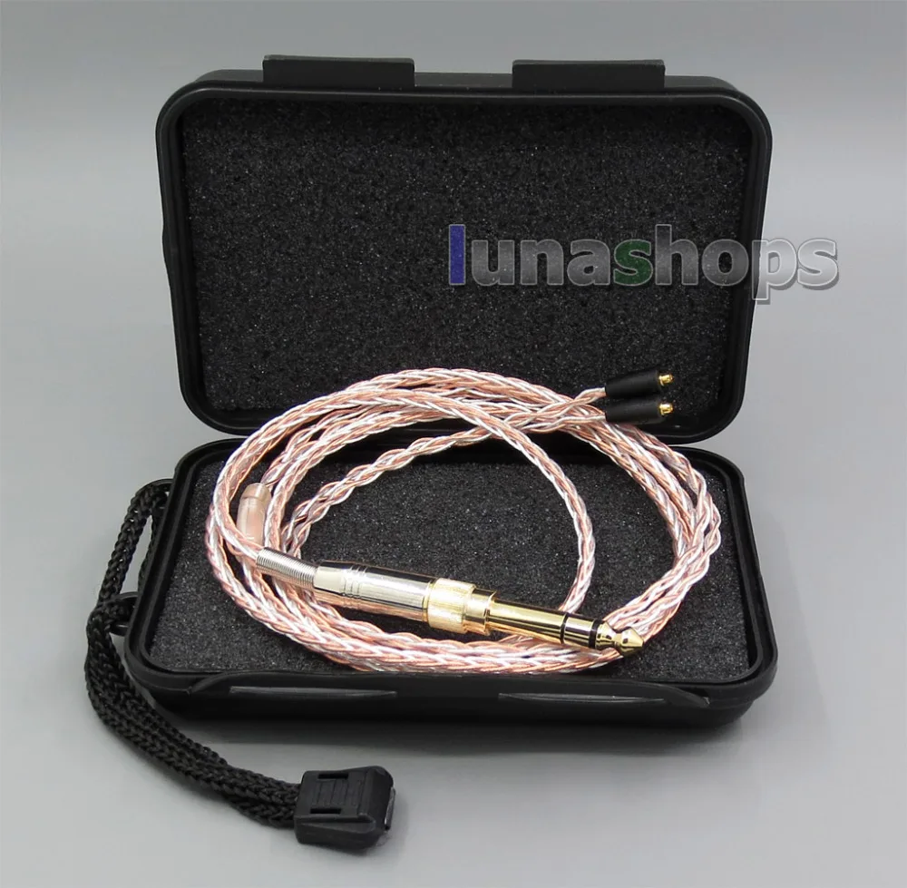 

LN005409 800 Wires Soft Silver + OCC Alloy Teflon AFT Earphone Cable For Westone W40 W50 W60 UM10 UM20 Pro