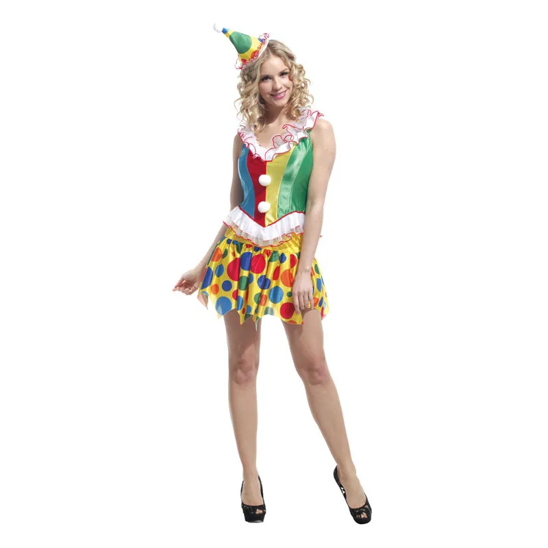 Umorden Halloween Costumes for Women Beauty Rainbow Clown Costume ...