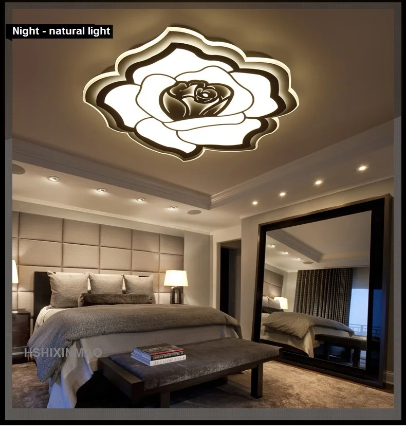 Светодиодные круглые акриловые мерцающий потолочный светильник в форме цветка гостиная столовая спальня потолочные светильники AC90-260V