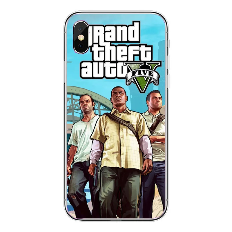 Grand Theft Auto GTA V Мягкий Силиконовый ТПУ чехол для телефона для iPhone 11 11Pro XS Max XR X 10 8 7 6S Plus 5S SE 8PIUS TPU чехол