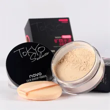 Polvo suelto de 4 colores para blanquear la cara acabado de la piel Maquillaje Mineral transparente base cosmética base de maquillaje en polvo