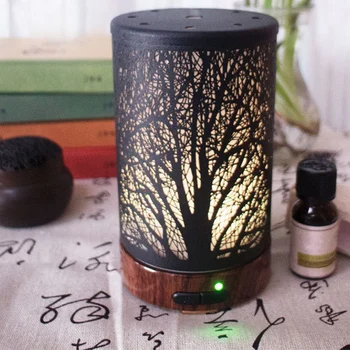 

New Metal Essential Oil Diffuser 100ML Aroma Diffuser Ultrasonic Aromatherapy Humidifier Cool Mist Maker For Home Office