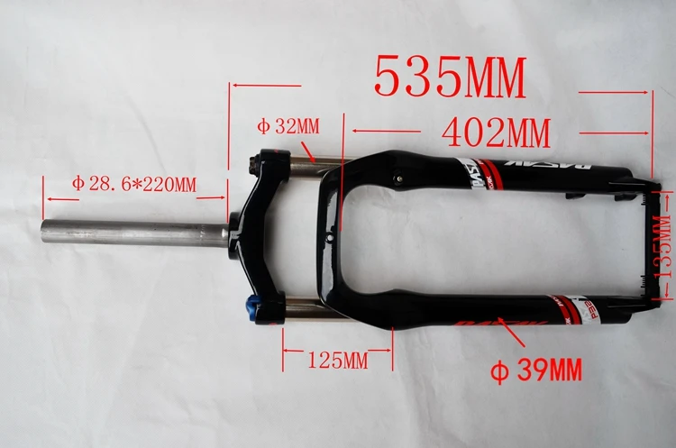 Pasak Велосипедная вилка 26 велосипедная передняя вилка с амортизацией для 26*4,0 мм шин