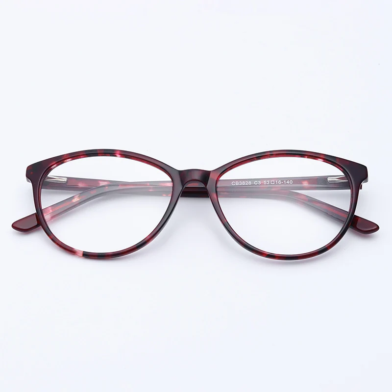 Ацетатные женские оптические очки с оправой, Модные прозрачные очки Armacao De для женщин# CB3828 - Цвет оправы: C3