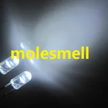 1000 шт 3 мм белый круглый без бортов прозрачный СВЕТОДИОДНЫЙ светодиодный s светильник 2-контактный 3 мм Ультра яркий белый светодиодный