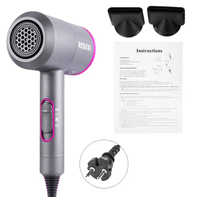 

1800W Professional Hair Dryer Hot & Cold Negative Ion Blow Heating Large Power Styling Tools AC 110-220V EU/US Plug