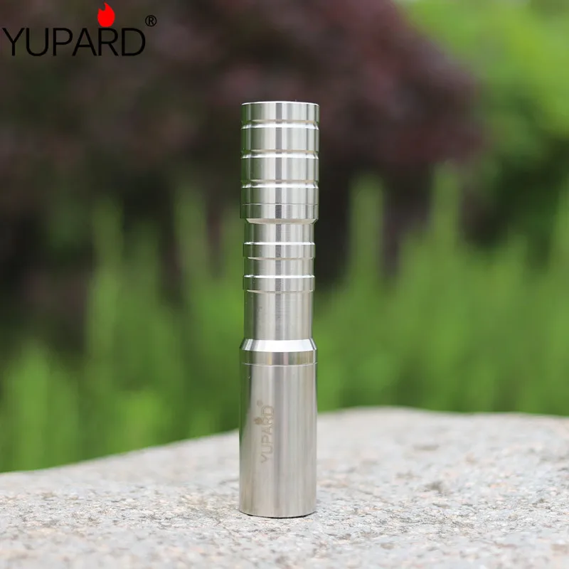 YUPARD 500Lm Q5 светодиодный фонарик яркий с корпусом из нержавеющей стали 18650