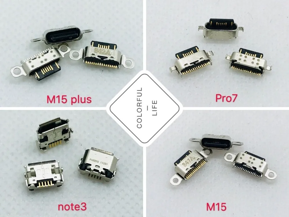 Meilan note3 Pro7 M15plus 5-контактный 16-контактный порт Type-c Micro USB разъем для зарядки