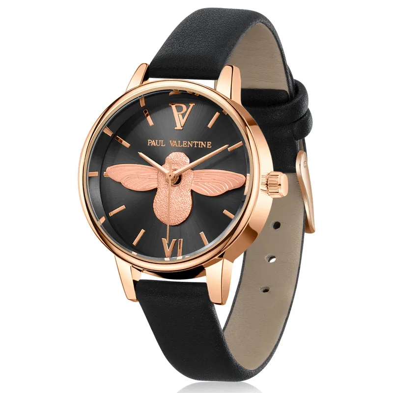 Women Watch New Arrival Fashion Casual Little Bee Watch Faceless 3D Dial Stainless Steel Quartz WristWatch Female Clock