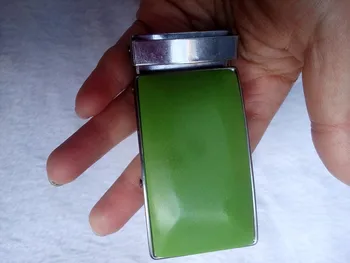 

Natural fluorite noctilucite belt buckle stainless steel inlay.