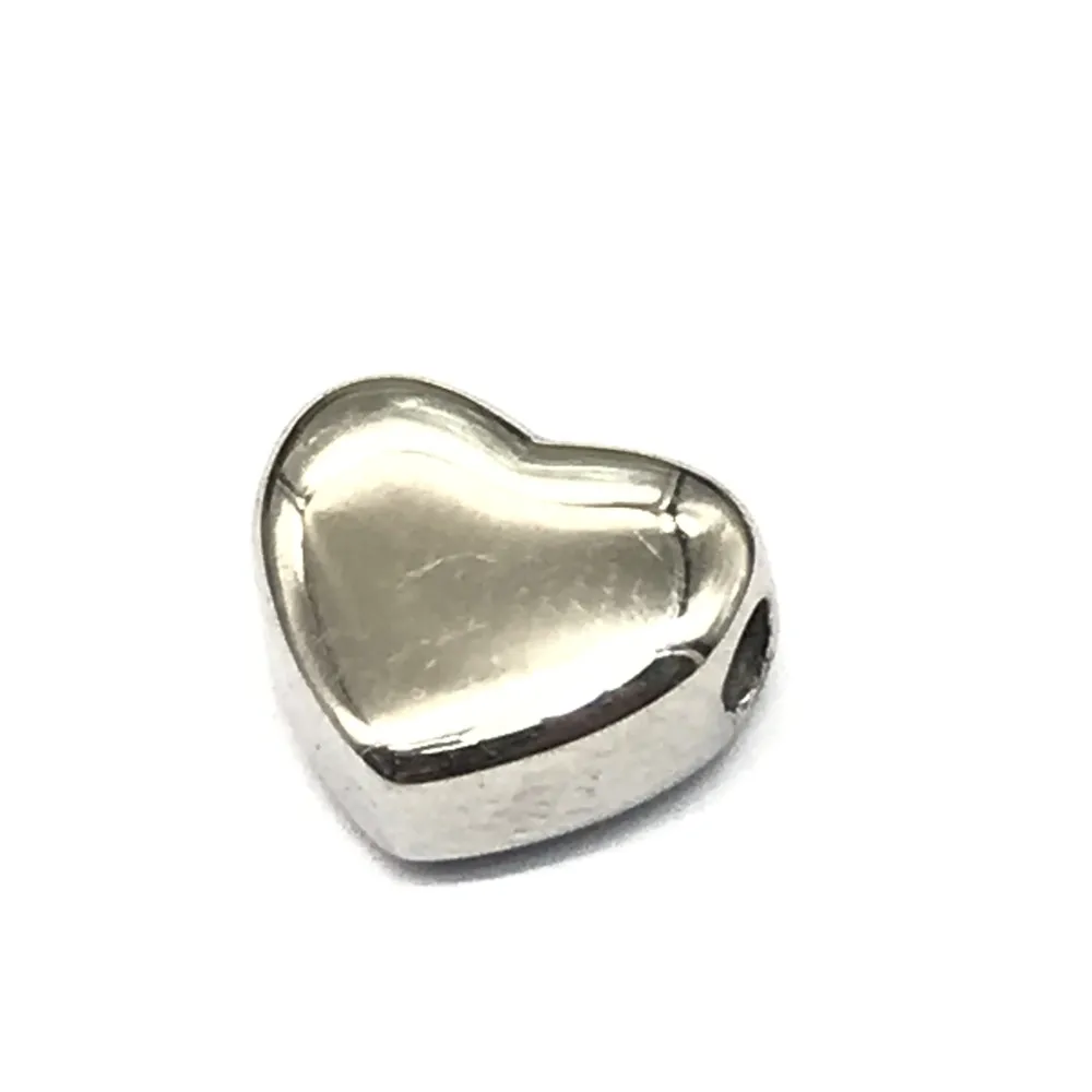 

316l Stainless Steel 2mm Small Hole Hearts Beads Spacer Charm Beads DIY Beaded Bracelet Accessories For Jewelry Making