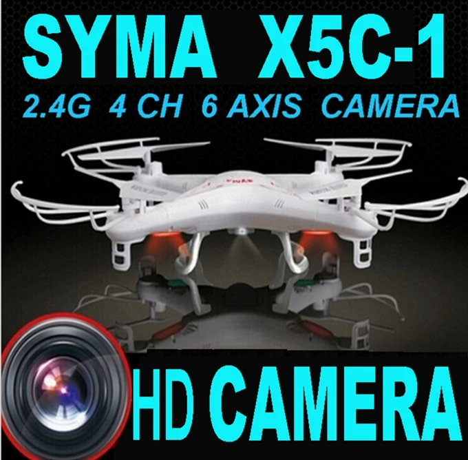 Syma X5C X5C-1 (Drone с Камера 2.0MP) квадрокоптер Радиоуправляемый Дрон Quadcopter или X5 X5-1 (без