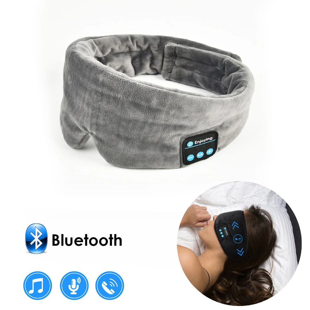 Новые беспроводные bluetooth-наушники, маска для глаз, для путешествий, сна, музыка, повязка на голову, стерео музыка, гарнитура для iphone