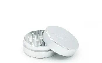 

RAW Sliver Aluminum metal Herb Grinders 50mm smoking tobacco grinder for weed