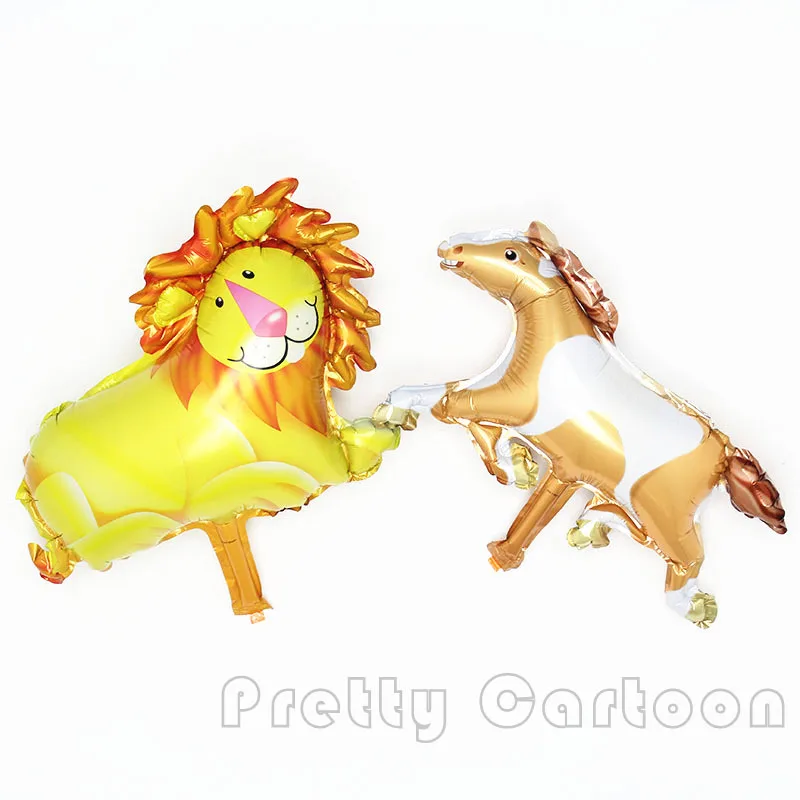 

New arrivel 30pcs/lot small size cute lion balloons horse air balloon for birthday party decoration ballon air-filled globos