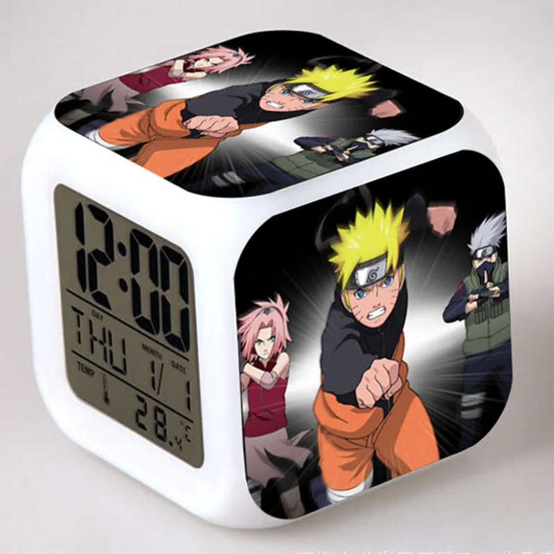

NARUTO LED Alarm Clock digital reveil projection electronic desk clocks Night Light Digital Clocks Bedroom Wake Up Lamp Watch