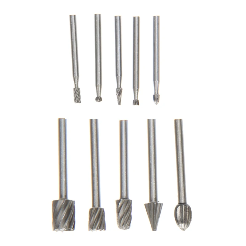 5pcs 1//4/'/' Hex Shank HSS Routing Router Bit Rotary Point Burr Die Grinder