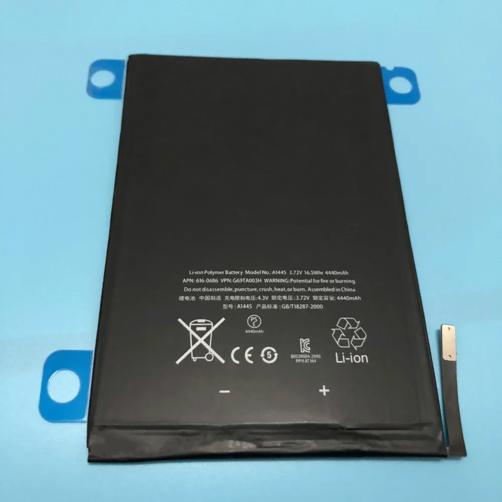 

New A1445 replacement battery for ipad mini 1 for iPadmini1 repair part build-in battery 4440mAh A1432 A1454 A1455 batteria