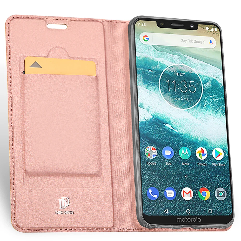 

Flip Case For Motorola MOTO One PU Leather TPU Soft Bumper Protective Card Slot Holder Wallet Stand Cover Mobile Phone Bag