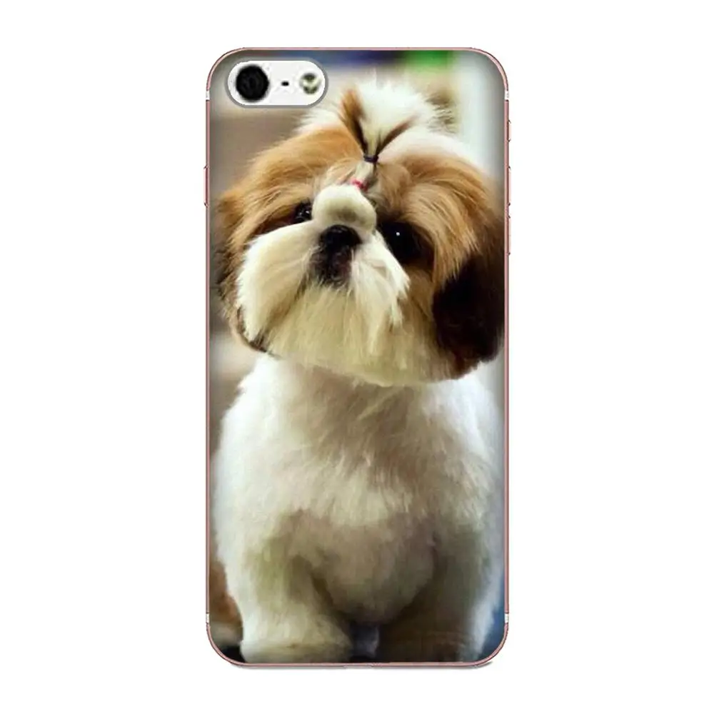 Защитные чехлы из ТПУ для щенков собак Shih Tzu Shitzu Samsung Galaxy Note 5 8 9 S3 S4 S5 S6 S7 S8 S9 S10 mini Edge
