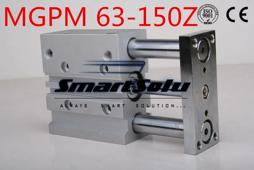 

Free Shipping MGPM 63-150Z double acting 3-rod compact guide air cylinder pneumatic new bore 63mm stroke 150mm slide bearing
