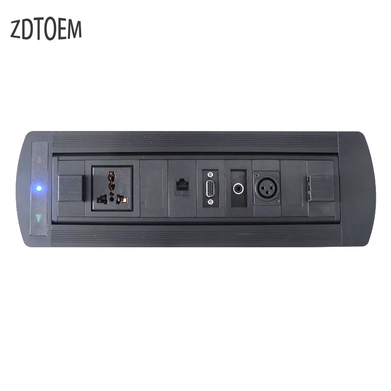 

Flipping up hidden desktop Electric Socket / Universal power plug , VGA outlet (offer customized )
