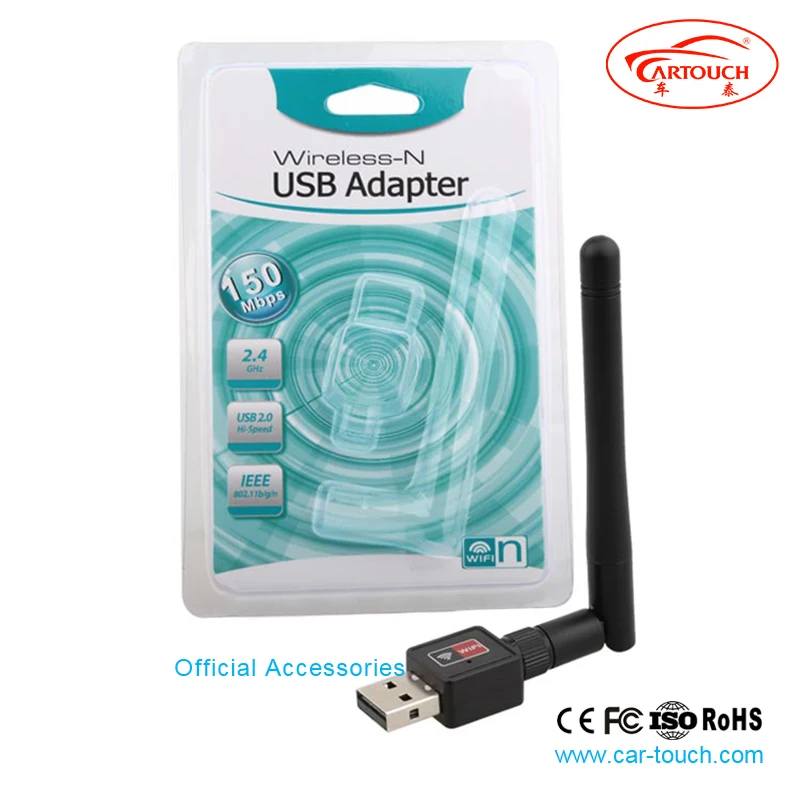 Мини беспроводной Wifi адаптер для автомобиля DVD 150 Мбит/с 2дб антенна USB приемник