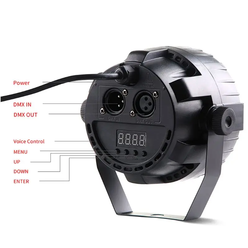 

90-240V 30W LED Stage Light RGB UV Color RF Remote Self-Propelled Voice Control Stage Decor For DJ Bar Party Church With US EU P