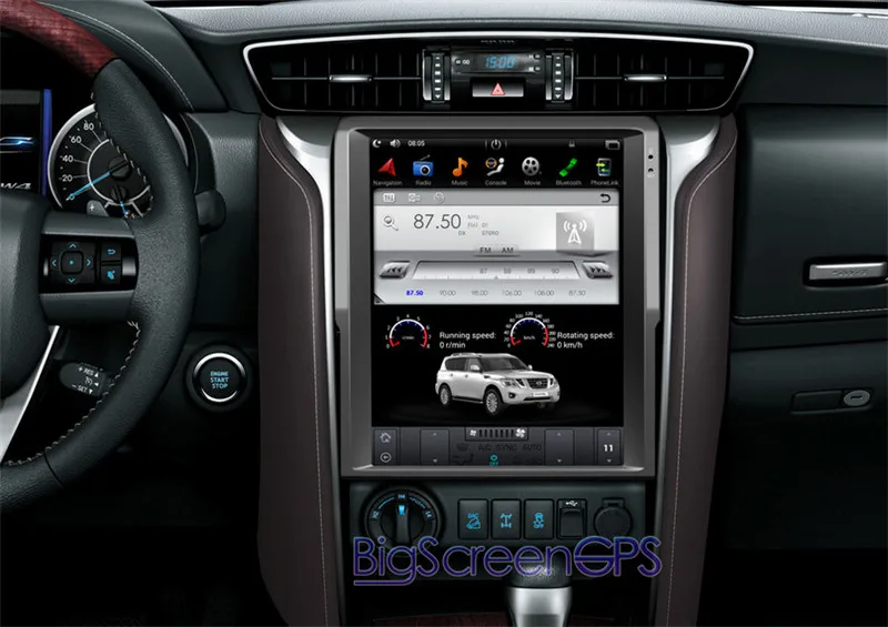 Cheap Vertical screen IPS PX6 4+64GB Android 8.1 Car DVD player For toyota fortuner 2016+ radio Multimedia stereo unit buit-in Carplay 2