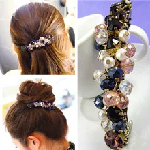 Корейские шпильки модные аксессуары для волос заколка для волос блестящие красочные стразы бусы из драгоценных камней заколки