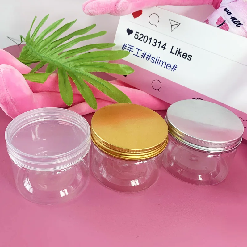 

280ml Slime Storage Box Transparent Plastic Seal Box Fluffy Clear Slime Putty Mud Jar Slime Container Supplies Accessories