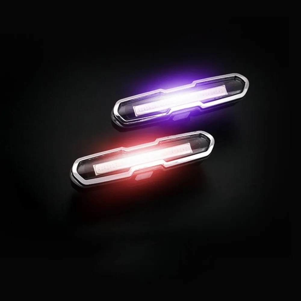 Perfect 5 Modes USB Rechargeable COB LED Bicycle Bike Cycling Front Rear Tail Light Lamp USB bike light rechargeable A70 1