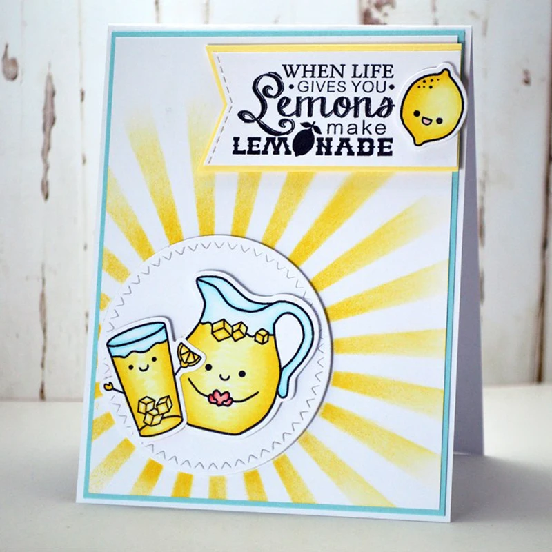 Sweet-Lemonade-Tea-Transparent-Clear-Silicone-Stahm-Decorative-Card-Making