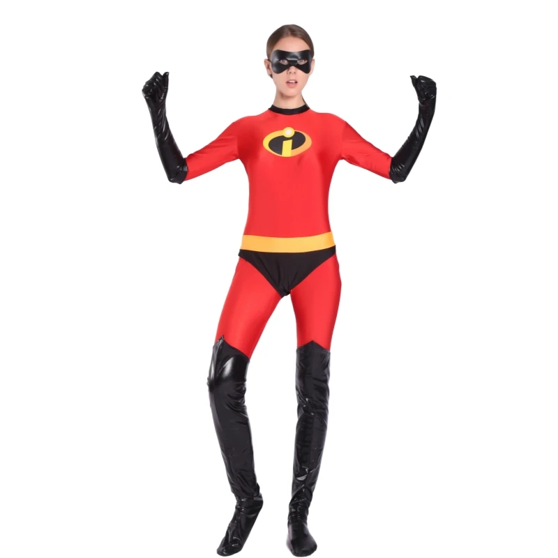 The Incredibles Superhero Elastigirl Cosplay Helen Parr Costume Lycra Spandex Bodysuit Sexy Outfit Zentai 3D Printing Halloween