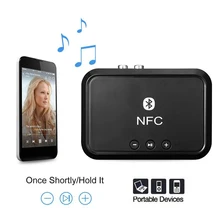 Portable Nfc Bluetooth Stereo Audio Receiver Adapter Nfc Enabled 3 5mm RCA Output Music Sound For Phone Car Speaker Amplifier
