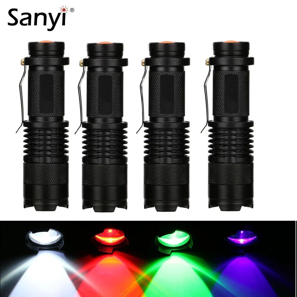 

1/3 Mode Mini Flashlight 2000LM Q5 LED Flashlight Torch Adjustable Zoom Focus Bicycle Light Lamp Linterna Waterproof For Outdoor