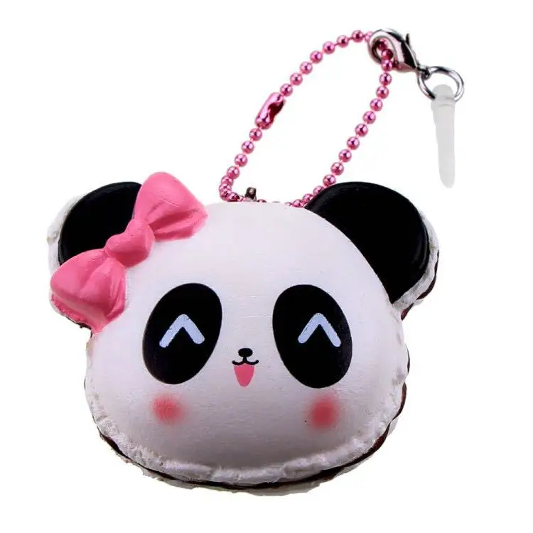 

FREE SHIPPING 5PCS! kawaii squishy panda phone charm rare squishy slow rising pu toy gift wholesale