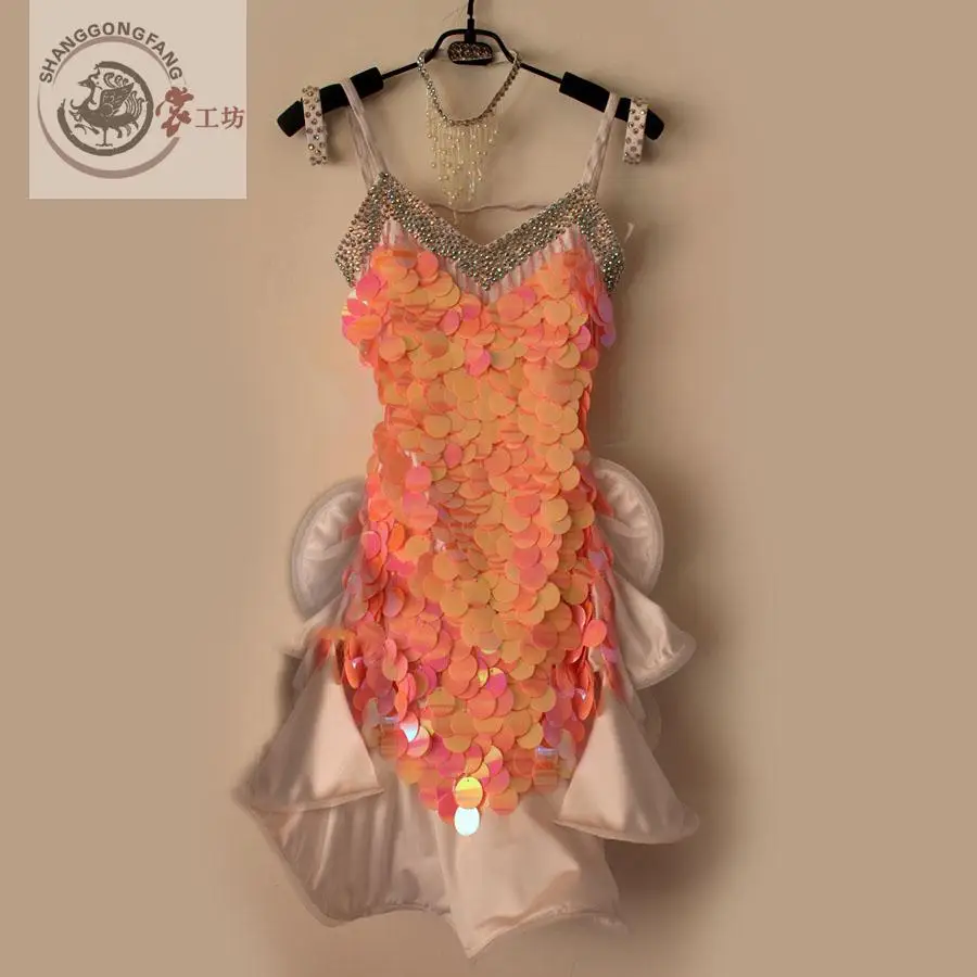 

New style latin dance costume sexy sequins spandex latin dance competition dress for women child latin dance dresses S-4XL