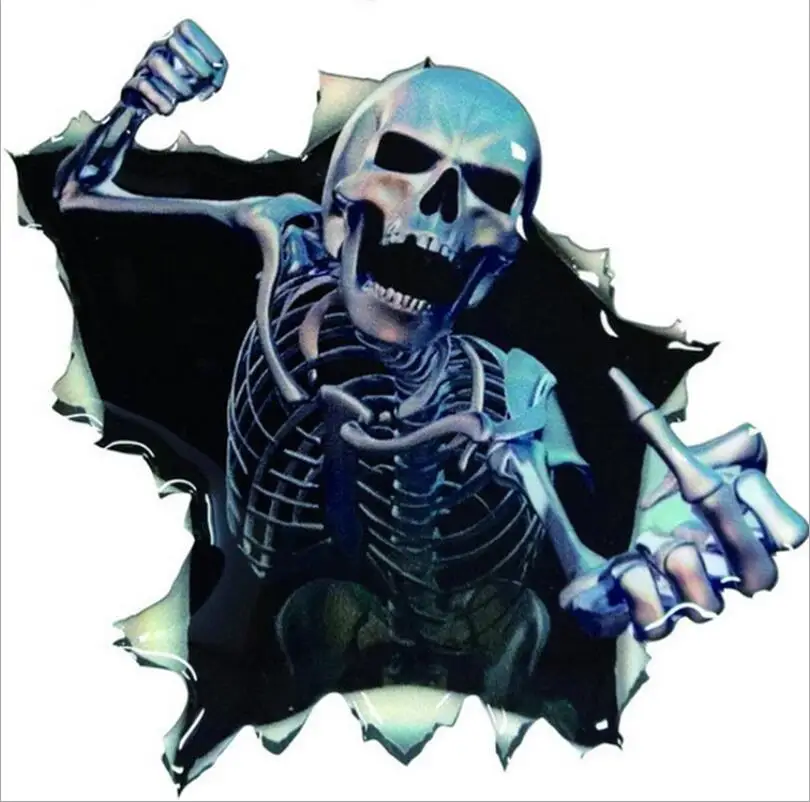 

4PCS Car Stickers Personality Fashion Skull Car Body Stickers motorcycle Car Accessories wholesale Creative Stickers