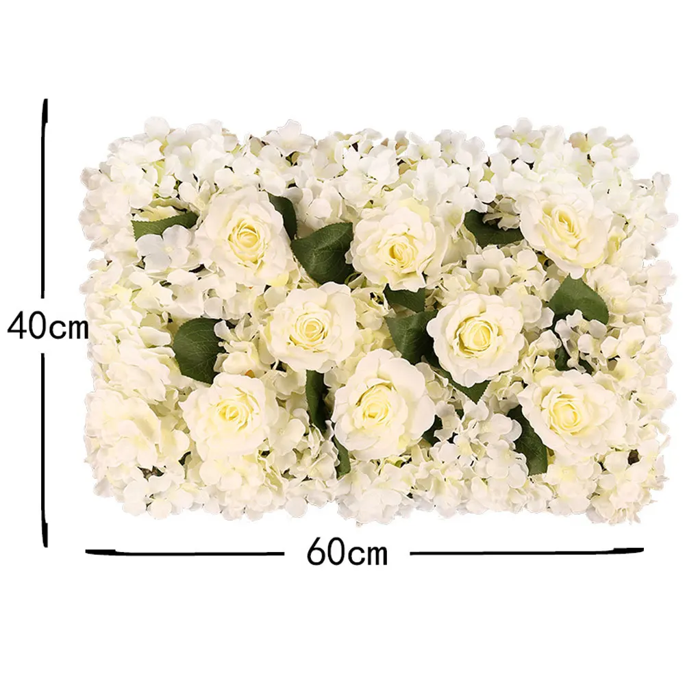 

60*40cm Wedding Backdrop Flower Arrangement Party Event House Decor Artificial Flower Wall Silk Rose Fake Flowers DIY garland