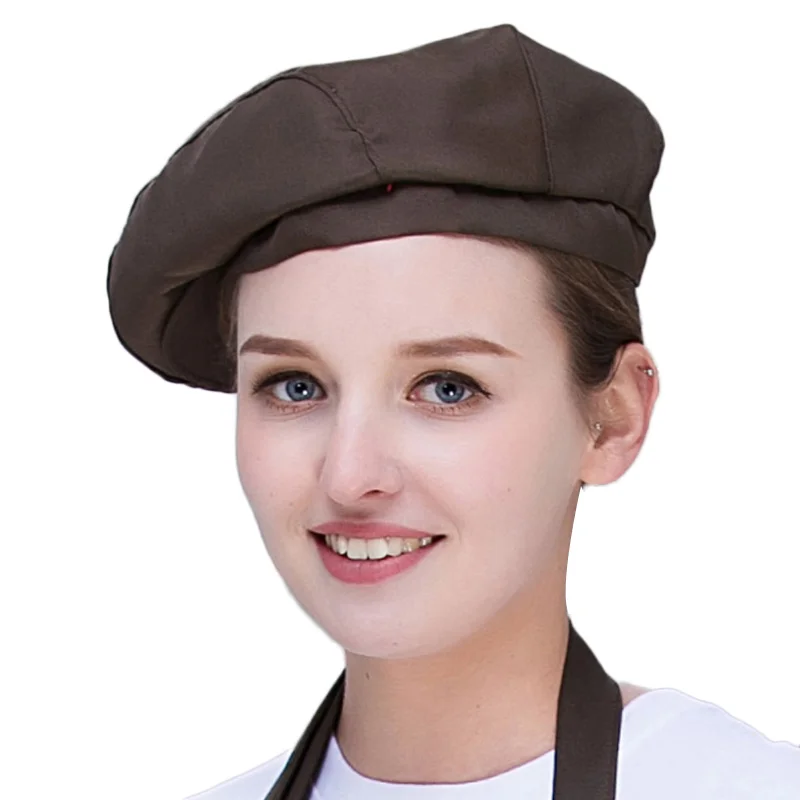 

Men Women Mesh Patchwork Chef Restaurant Kitchen Cooking Work Wear Hats Hotel Bakey Cafe Waiter Breathable Cap