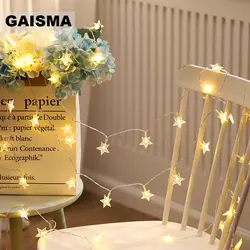 3 м 6 м 10 м батарея управляемая звезда светодиодный гирлянды рождественские венок для свадьбы праздника сказочные огни украшения для