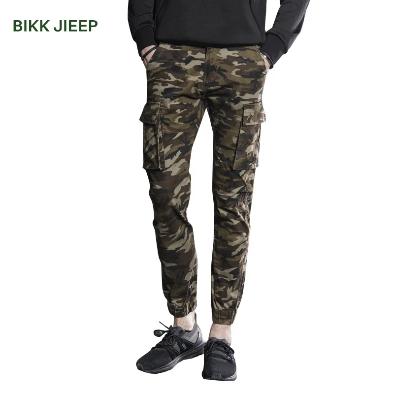 Fashion Camouflage Cargo Pants Mens Autumn Winter Trends Casual Brand