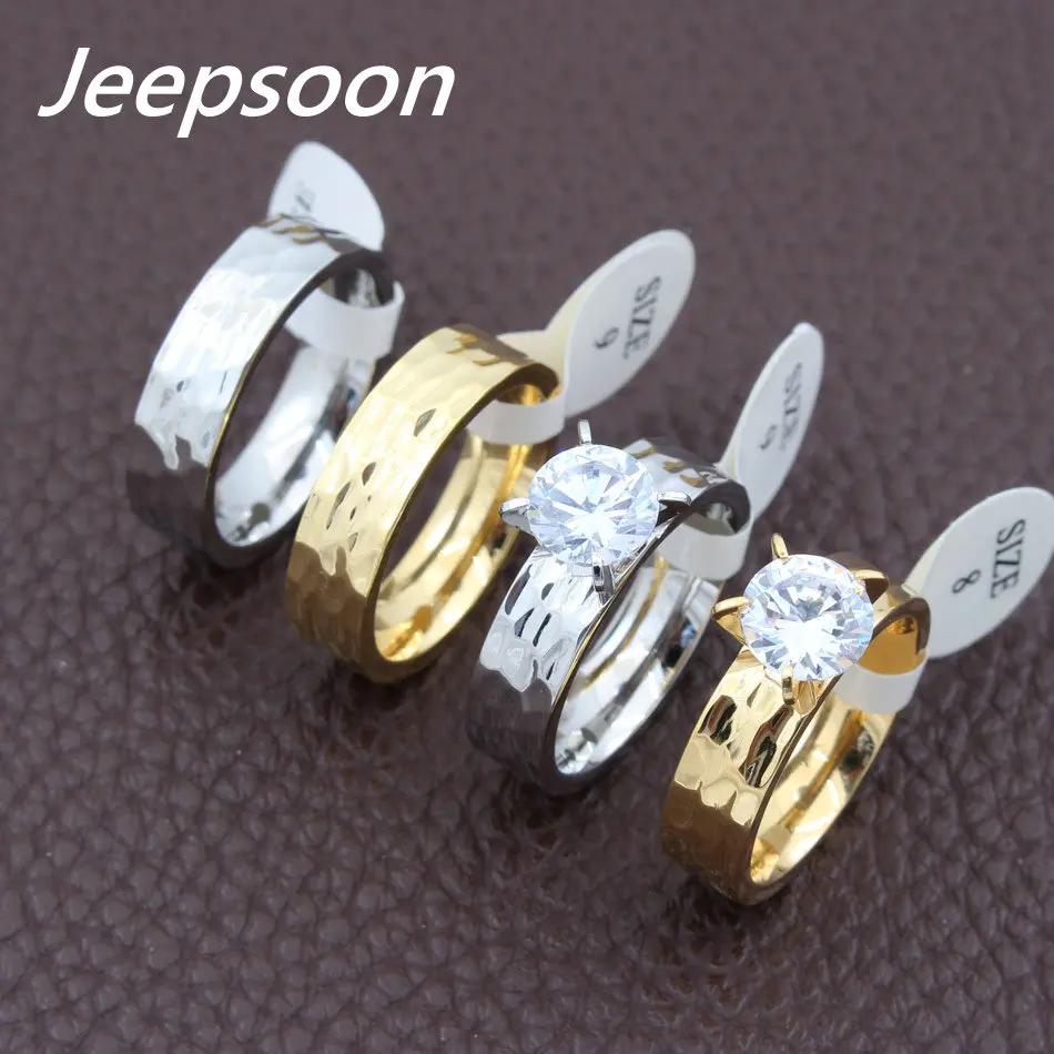 

4 Styles Newest Fashion Round Pattern Rings Silver Color Wholesale Stainless Steel Jewelry For Women Gift Top Quality RBJFBQAG